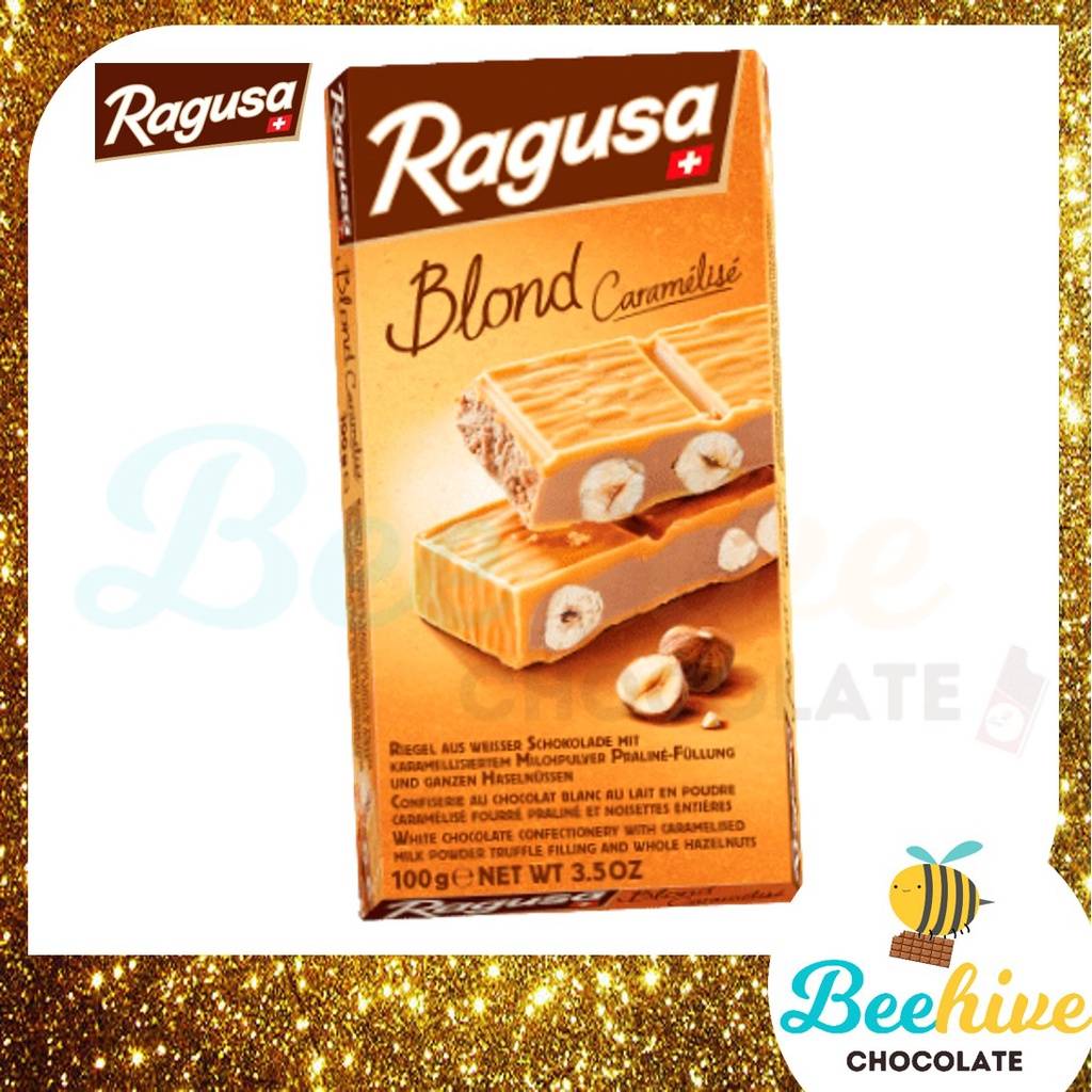 Ragusa Hazelnut White Milk Dark Chocolate Bar 100g - 400g